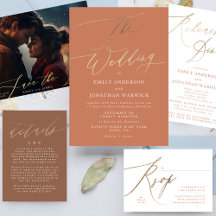 Gold Calligraphy Terracotta The Wedding Collection