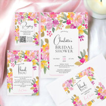 Garden bright floral watercolor bridal shower