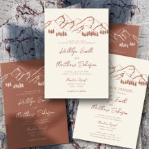 Terracotta Mountain Pine Tree Outdoor Wedding