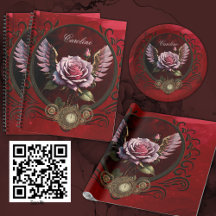 Wonderful steampunk rose with wings