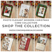 Photo Elegant Modern Christmas Card Collection
