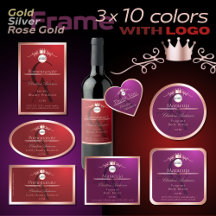 Noble Monogram Product Labels Shimmery Crown Logo