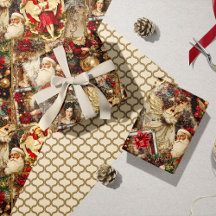 Elegant Ivory and Red Victorian Christmas Collage 