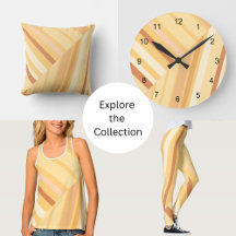 Brown Beige Diagonal Striped Home and Accessories