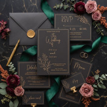 Elegant Black and Gold Wedding 