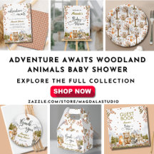 Adventure Awaits Woodland Animals Baby Shower