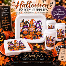 Halloween Paper Plates, Napkins and Cups 