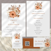 Modern Autumn Florals Wedding