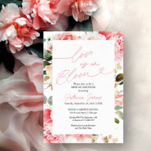 Love Is In Bloom Blush Floral Bridal Shower
