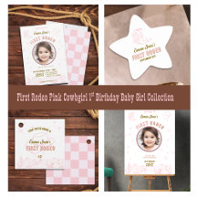 First Rodeo Pink Cowgirl 1st Birthday Baby Girl