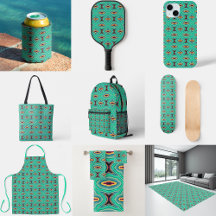 Southwestern Tropical Boho Chic Geode Pattern Art