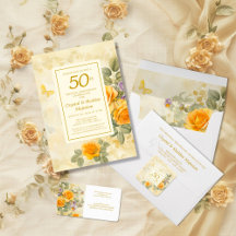 Gold and Roses 50th Wedding Anniversary 