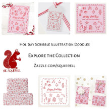 Holiday Scribble Illustration Doodle Collection