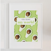Modern Green Avocado Fun Quote