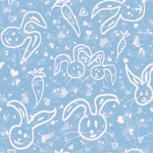 Little Hearts and Bunnies - seamless pattern.