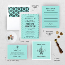 Elegant Bridal & Co. Bridal Shower Teal Collection