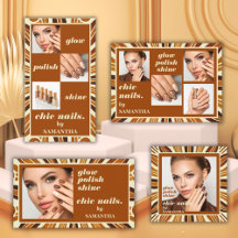 Rustic Chic Nail Salon Branding Photo Collage