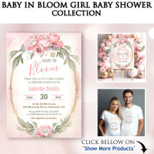 Baby In Bloom Pink Girl Baby Shower