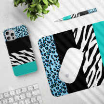 Blue Leopard, Zebra - Home Decor and Accessories