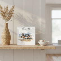 Watercolor Beach Crab