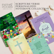 Scripture Verse Personalized Journals   Notebooks