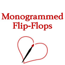 Monogrammed Flip-Flops
