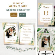 Elegant Eucalyptus & Gold Wedding Collection