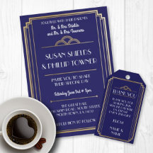 Navy Art Deco Collection