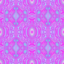Trippy Hot Pink and Aqua Blue Abstract Pattern