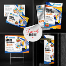 Blue Orange Housekeeper House Office Cleaning Maid