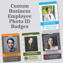 Custom Business Employee Photo ID Badges