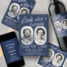 90th Birthday Party Invites & Decor • DIY Colors