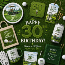 Golf 30th Birthday Party Collection