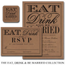 Eat, Drink & Be Married Rustic Kraft Wedding