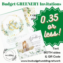 Budget GREENERY Wedding Invitations 0.35 or less