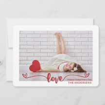 Elegant Red Love Hearts Script 