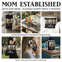 Mom Established Elegant 3 Photo Gifts for Mom