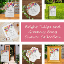 Bright Tulips and Greenery Baby Shower