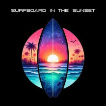 Surfboard in the Sunset
