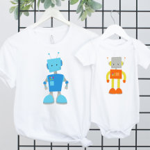 Cute Robots - Baby and Kids Clothes