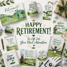 Golf Retirement Party Watercolor Collection 