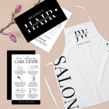 Minimalist Black & White Hair Salon Hairstylist