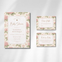 Pink Hydrangea Gold Frame