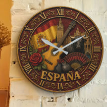 Spain Spanish Flag, Bull, Guitar & Flamenco Vintag