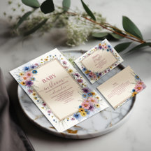 Blush Pink Floral Baby in Bloom Baby Shower