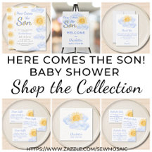 Sunshine Here Comes The Son Baby Shower Collection