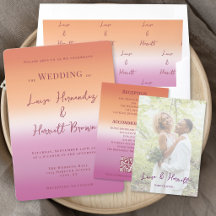 Lesbian Pride Flag Color Gradient Wedding Suite