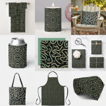 Abstract Shimmer Tubing With Green And Gold Colors