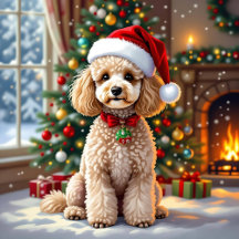A Cute Festive Poodle Christmas