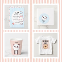 KAWAII ANIMALS KID'S BIRTHDAY DECORATION